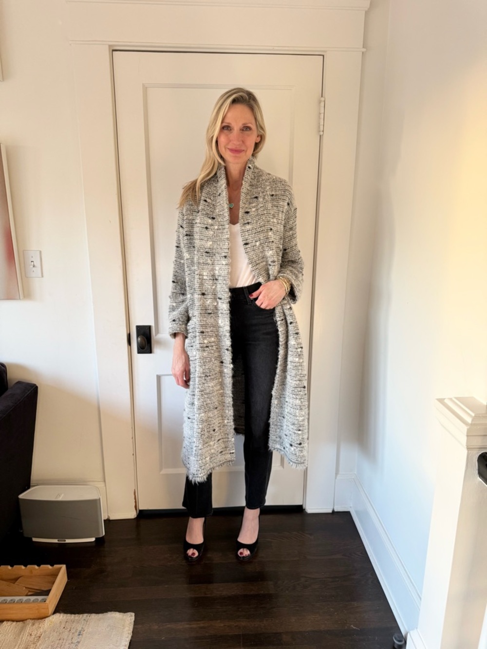 ISABEL ETOILE MARANT Bouclé Long Trench Coatigan